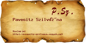 Pavesitz Szilvána névjegykártya